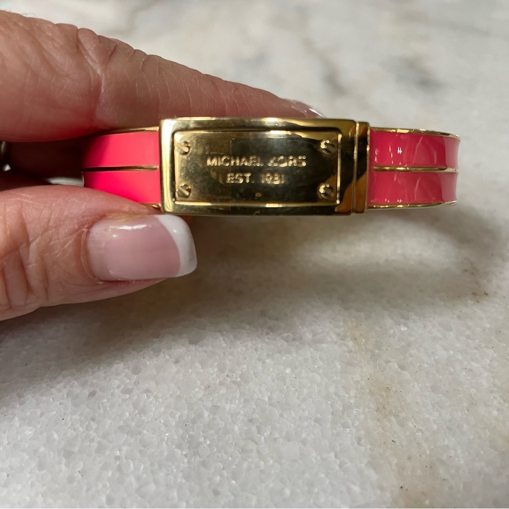 Michael kors bright pink bangle